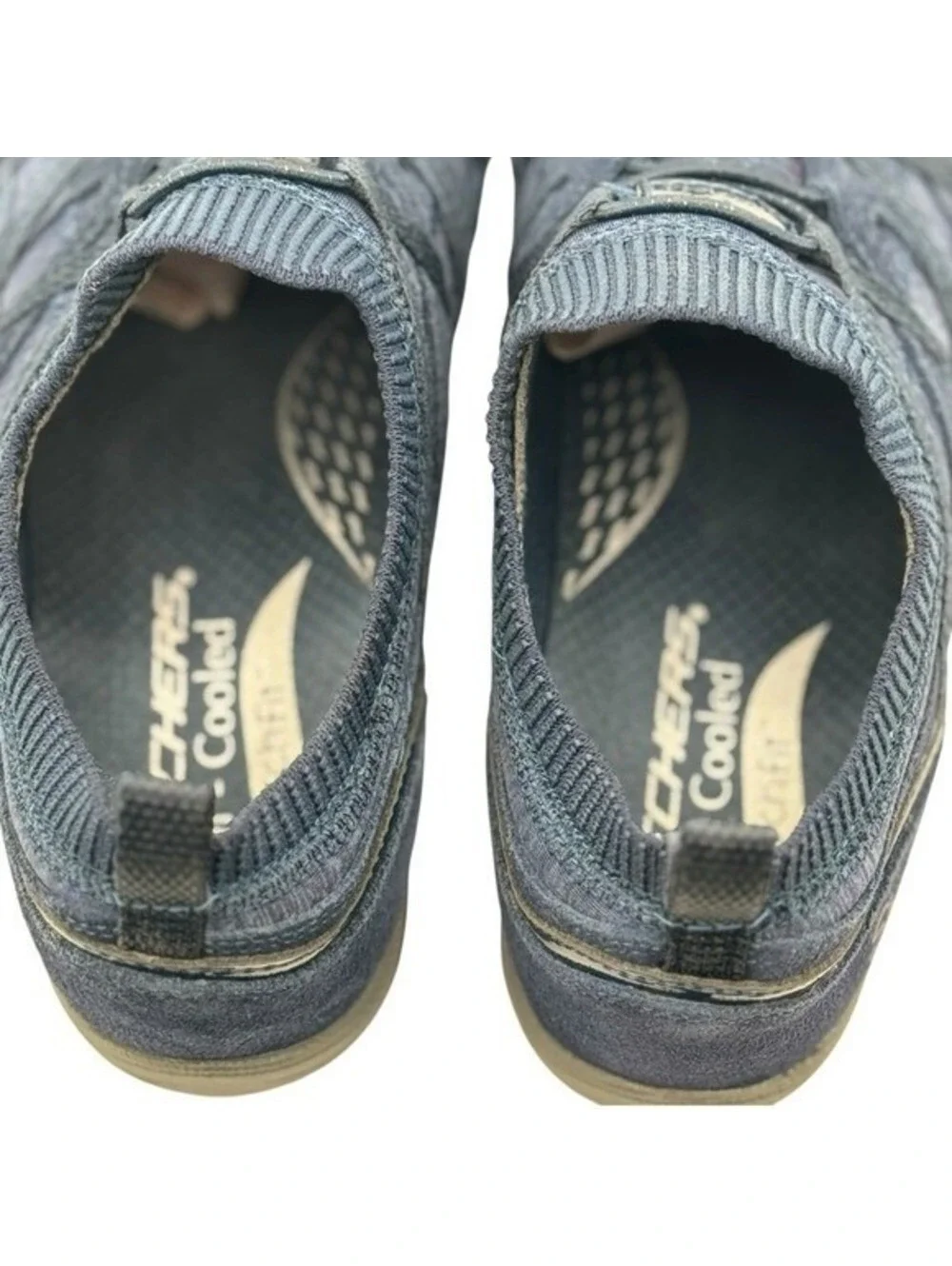 Skechers Arch Fit Women Navy Blue Slip On Sneakers Shoes Size 6